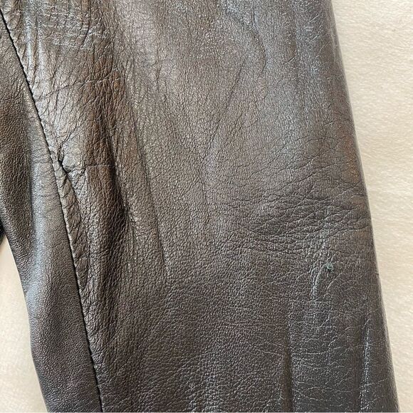 Y2K Wilson Vintage Maxima Black Leather Jacket Size Small - Picture 9 of 15